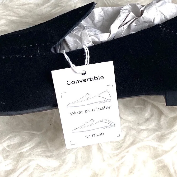 A New Day Black Loafer Convertible Mules NWT- Size 8.5