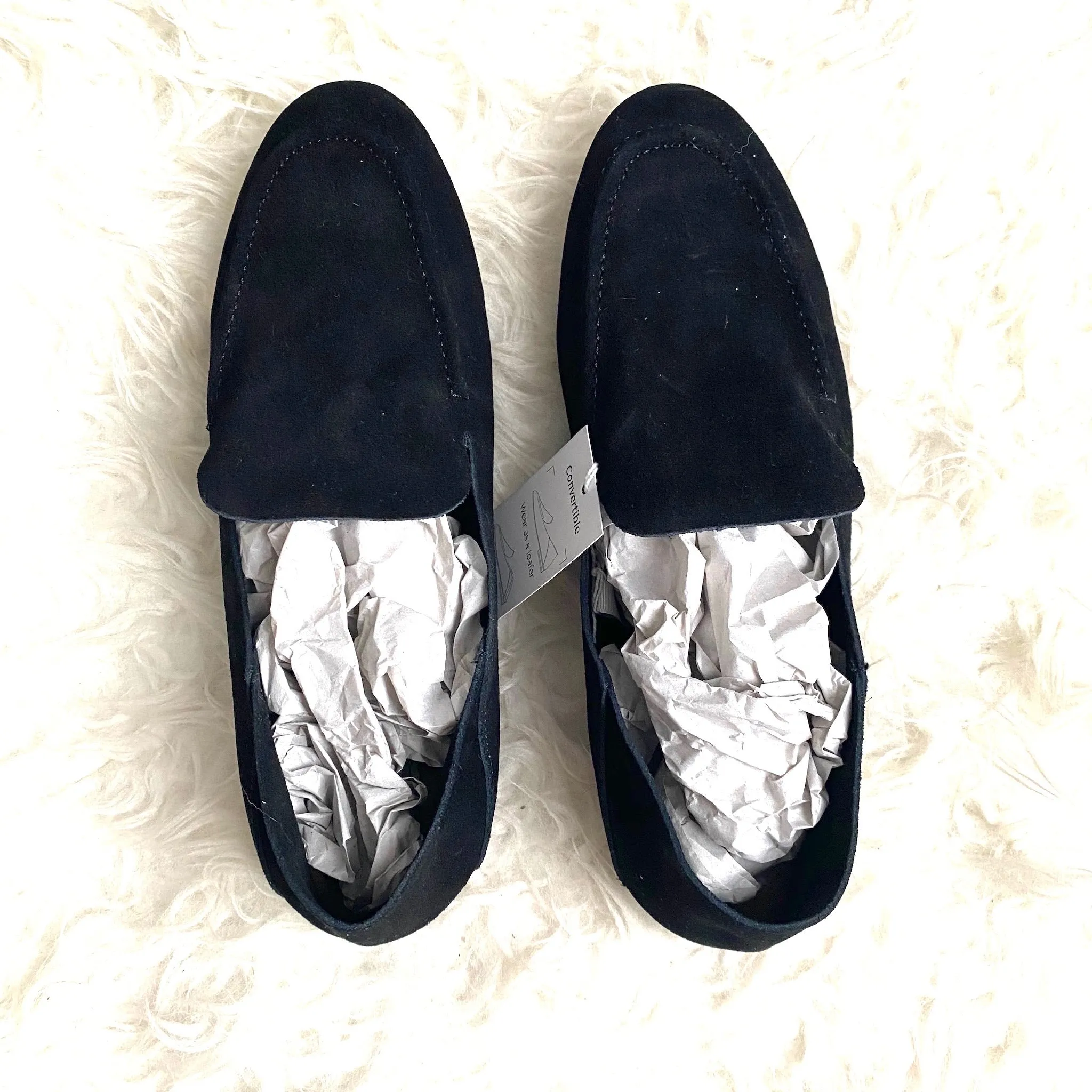 A New Day Black Loafer Convertible Mules NWT- Size 8.5