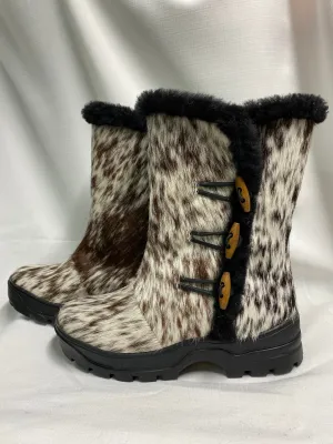Boots - Oksana Fur Boot - Cream  & Coffee