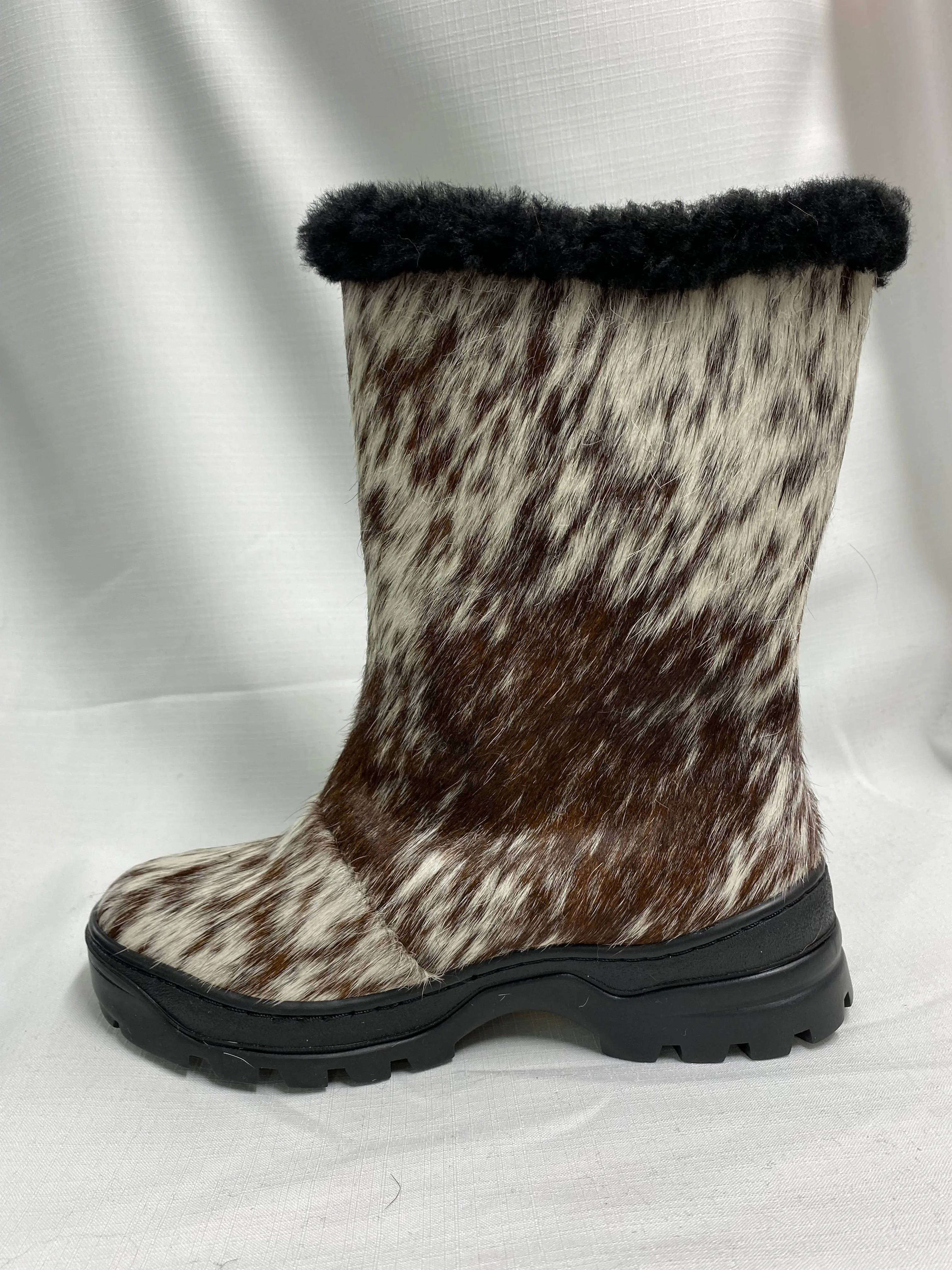 Boots - Oksana Fur Boot - Cream  & Coffee