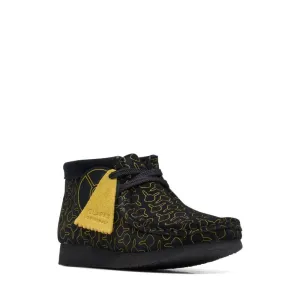 Clarks Originals Wallabee Boots Go O Kids Black Suede Pokemon Print 26172690
