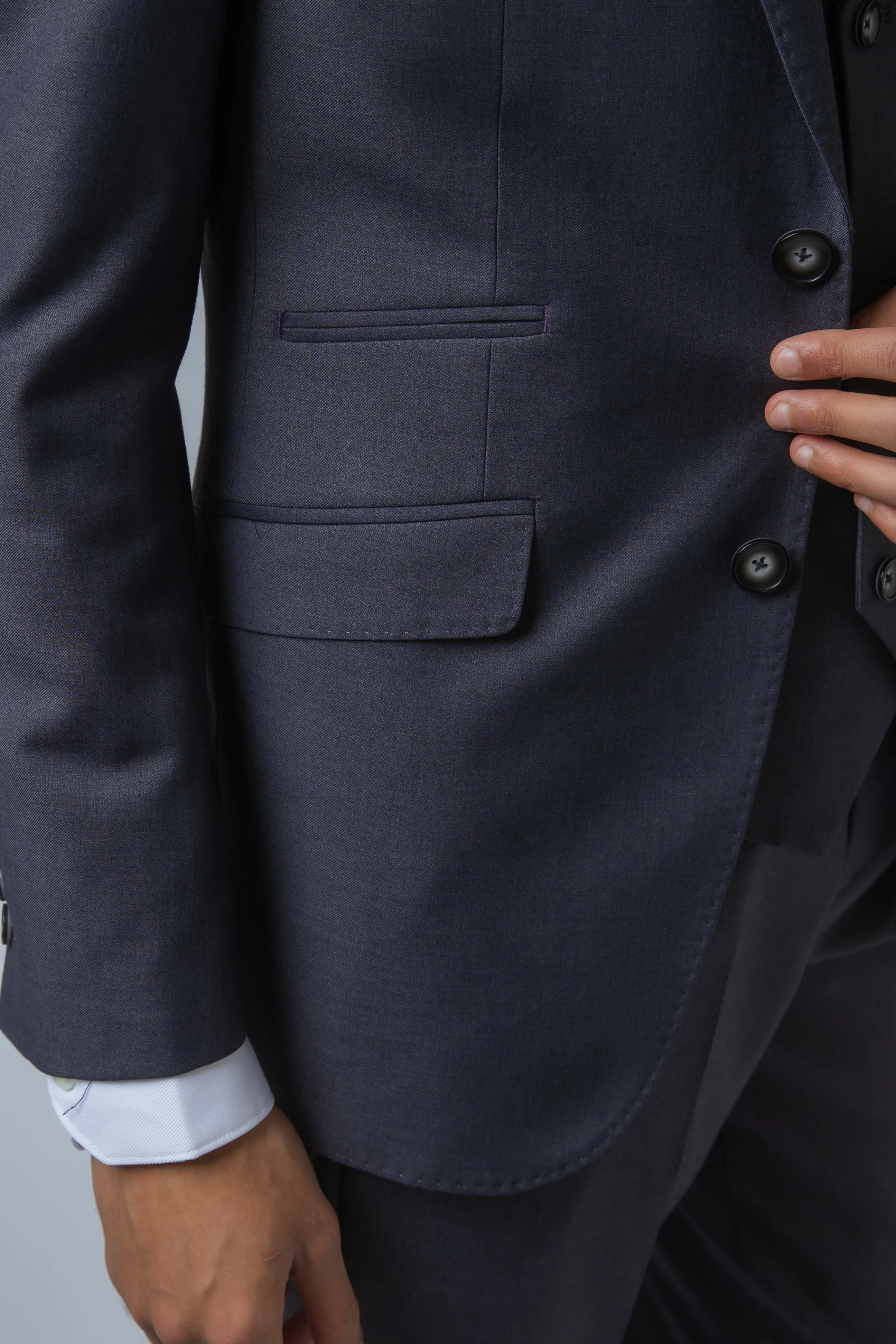 Dylan Dolphin Grey Double Breasted Waistcoat Suit :- Office Wear