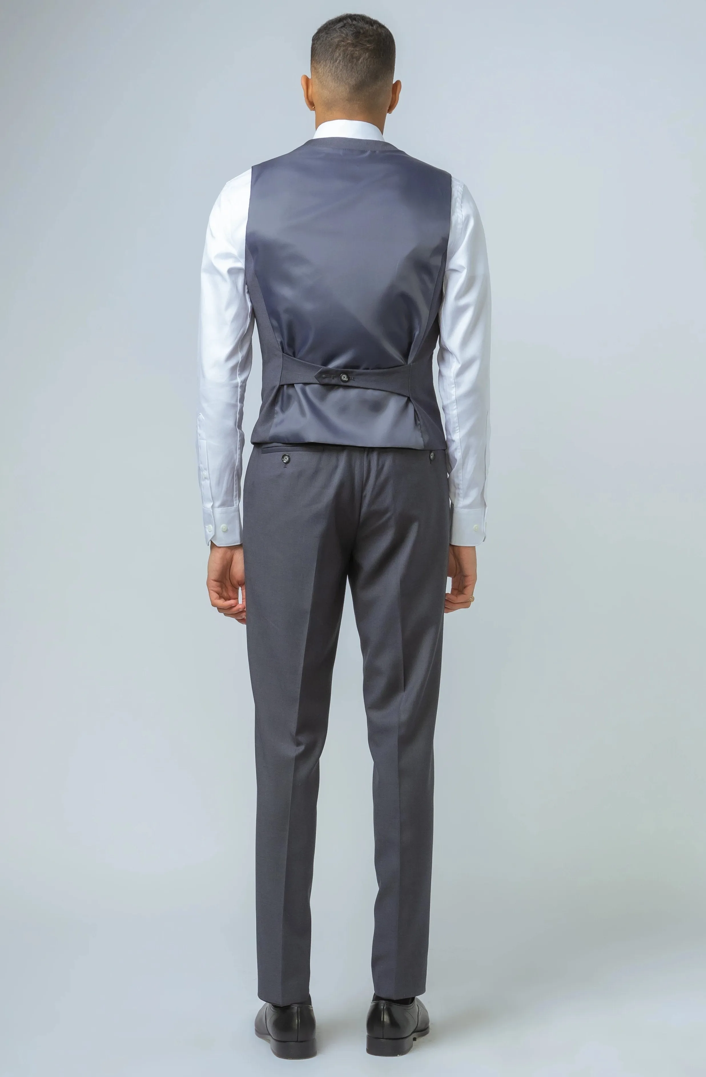 Dylan Dolphin Grey Double Breasted Waistcoat Suit :- Office Wear
