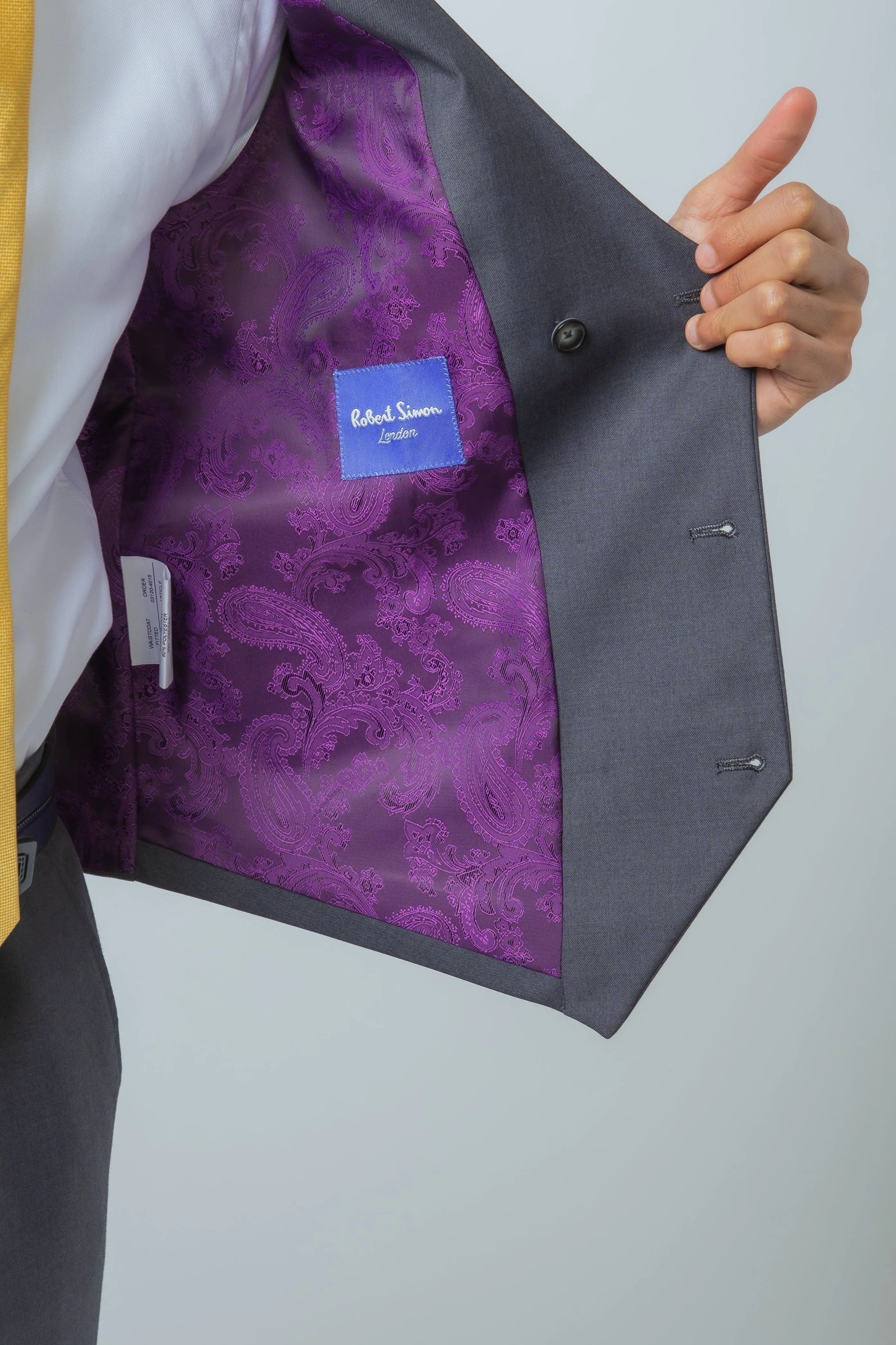 Dylan Dolphin Grey Double Breasted Waistcoat Suit :- Office Wear