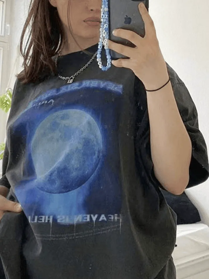 Joskaa Washed Moon Graphic Tee