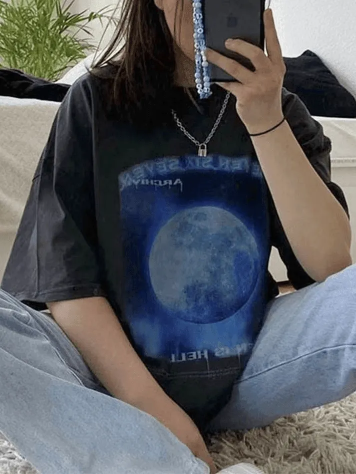 Joskaa Washed Moon Graphic Tee