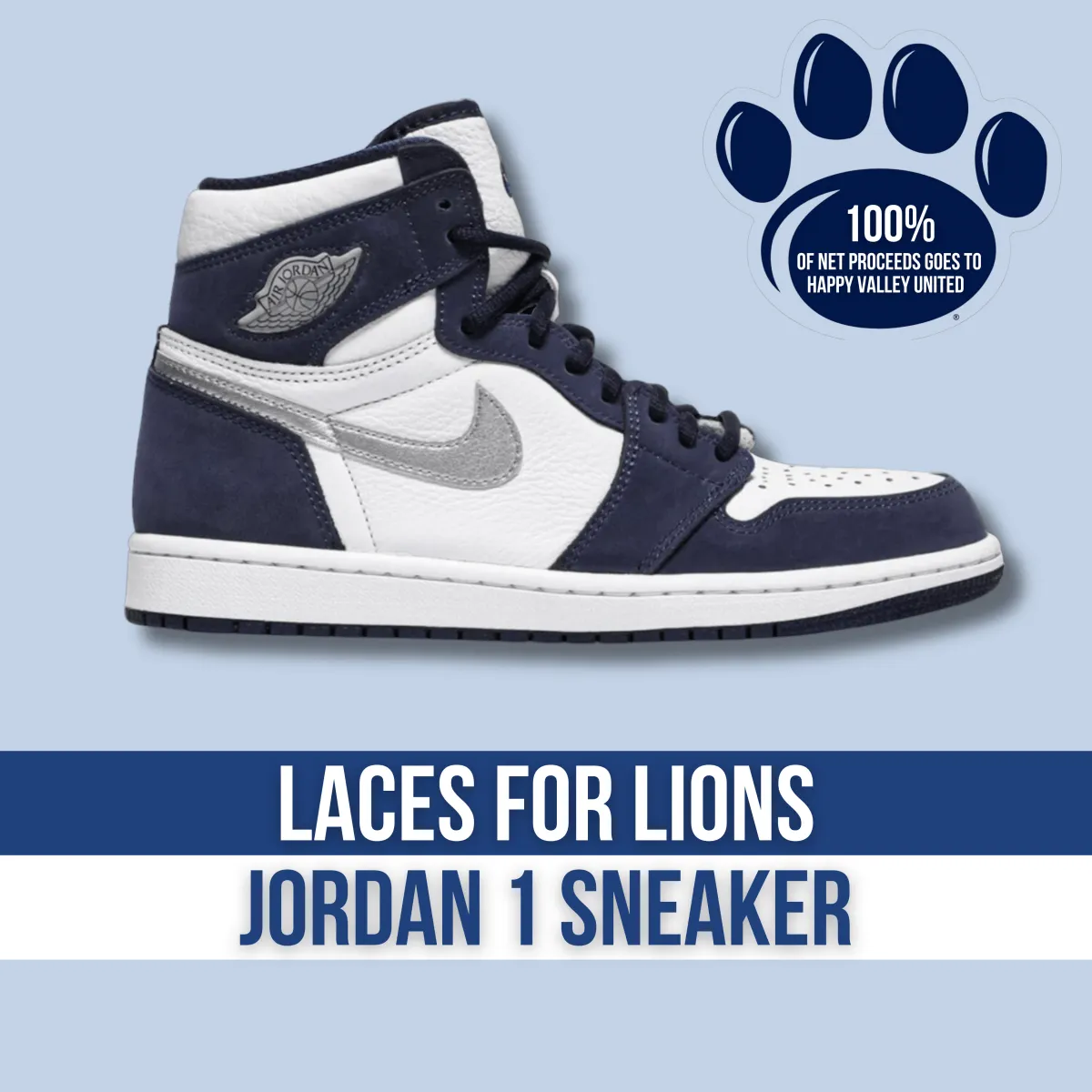 Laces for Lions Air Jordan 1 Retro High 'Midnight Navy'