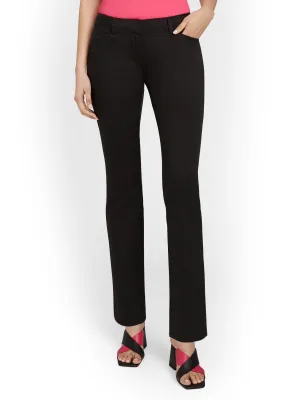 Mid-Rise Straight-Leg Pant