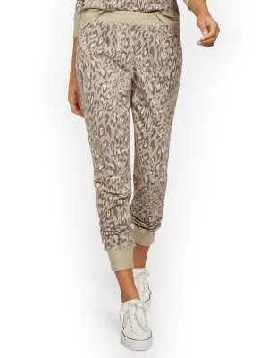 Reversible Leopard-Print Jogger Pant