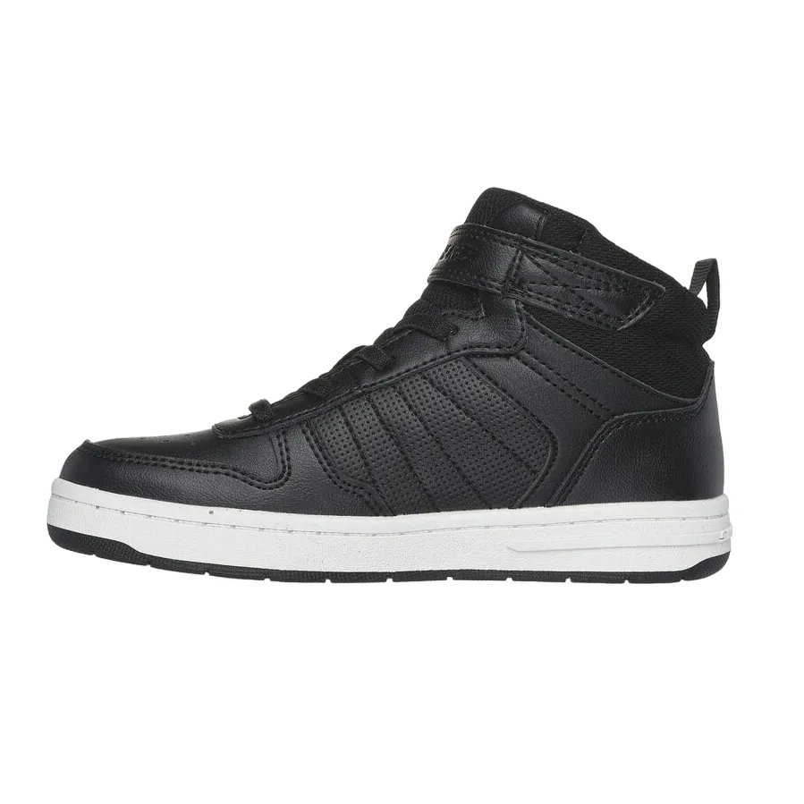 Skechers scarpa sneaker alta da bambino Smooth Street Vorrez 405633L/BKW nero