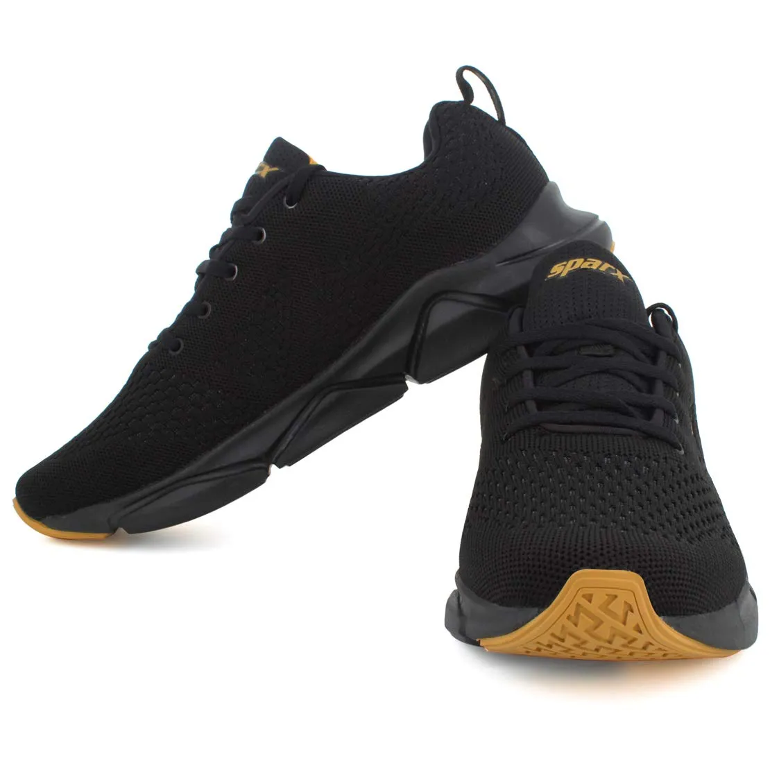 Sparx Mens  Blackgolden Running Shoe