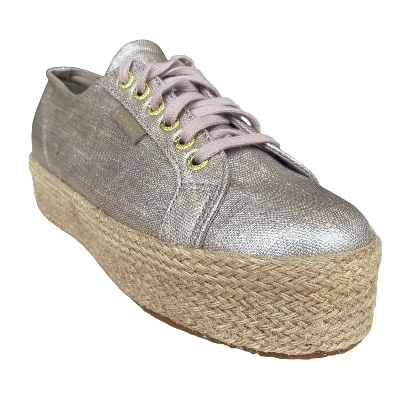 Superga women's sneakers shoe with wedge 2790 Lino ROPE S00BND0 238 beige