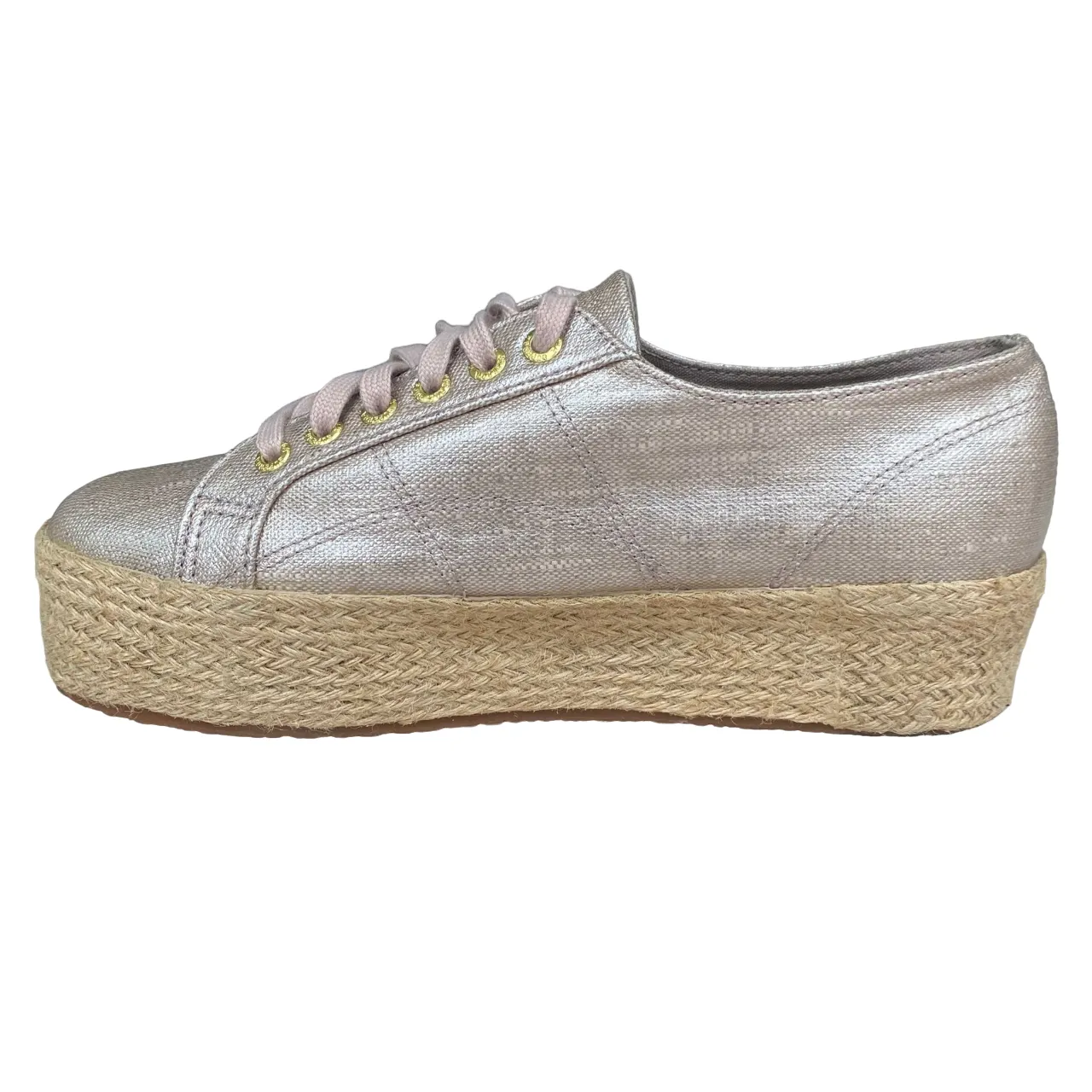 Superga women's sneakers shoe with wedge 2790 Lino ROPE S00BND0 238 beige